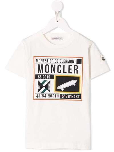 Moncler Kids футболка с графическим принтом 802515083907