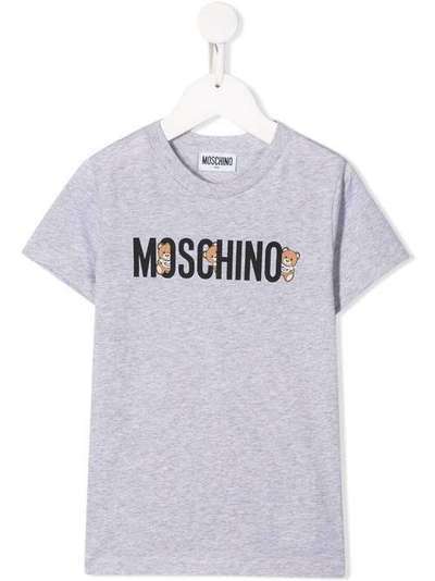 Moschino Kids футболка с логотипом Teddy H7M01ILA00860926