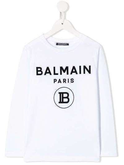 Balmain Kids футболка с логотипом 6L8580LX160