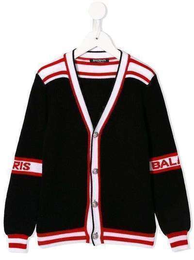 Balmain Kids кардиган свободного кроя с логотипом 6L9540LC950