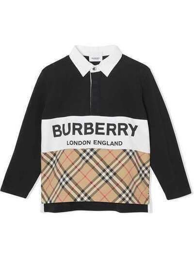 Burberry Kids рубашка-поло с логотипом 8012393