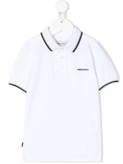 Woolrich Kids рубашка-поло с вышитым логотипом WKPO0009MRUT2224