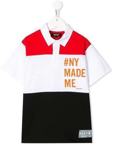 Dkny Kids рубашка-поло в стиле колор-блок D25C84977