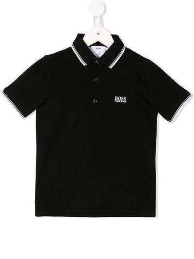 Boss Kids рубашка-поло с вышитым логотипом J25P1709B