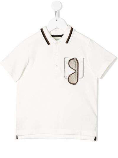 Fendi Kids рубашка-поло с принтом JMI311AVP