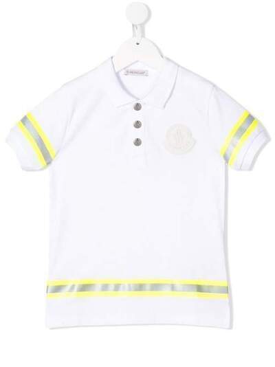Moncler Kids рубашка-поло с нашивкой-логотипом F19548A702208496W