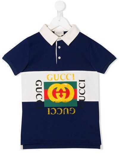 Gucci Kids рубашка-поло с логотипом 540634XJAAM