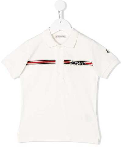 Moncler Kids рубашка-поло с вышитым логотипом 8A703208496W