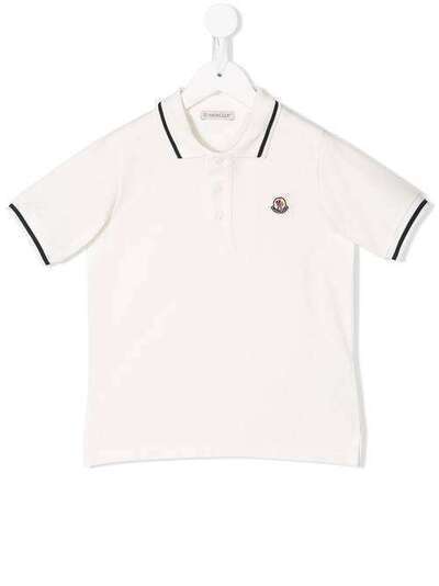 Moncler Kids рубашка-поло с вышитым логотипом 8A704208496W