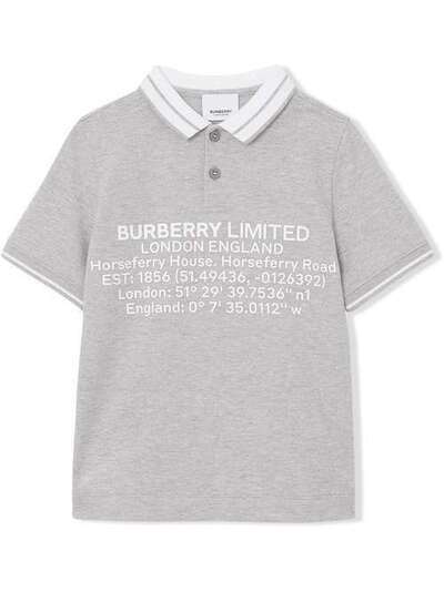 Burberry Kids рубашка-поло с принтом 8026030