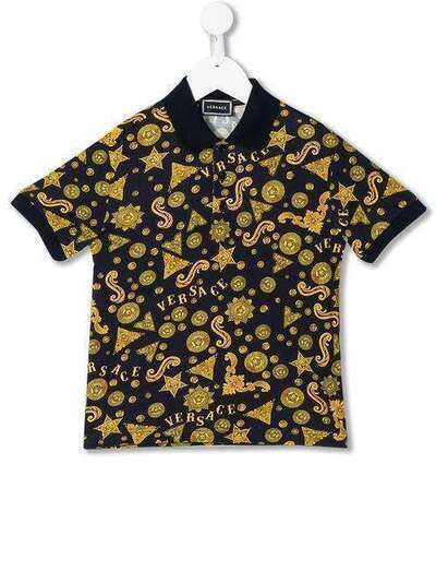 Young Versace рубашка-поло с принтом Barocco YD000210A2327531