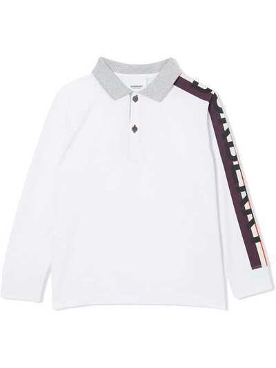 Burberry Kids рубашка-поло с длинными рукавами и логотипом 8020483