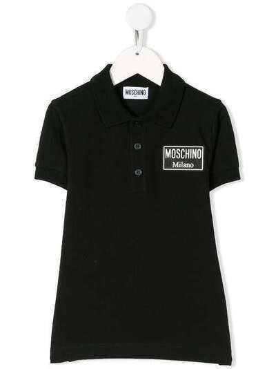 Moschino Kids logo patch polo shirt HVM01TLEA0460100