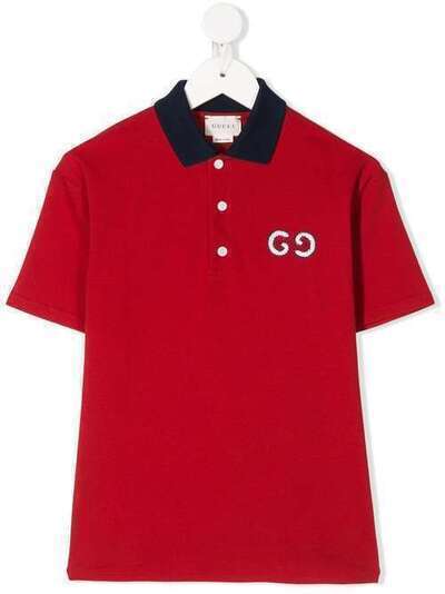 Gucci Kids рубашка-поло с вышивкой 591426XJB3K
