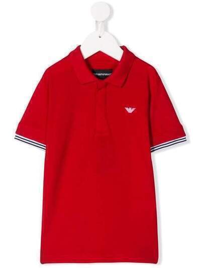 Emporio Armani Kids рубашка-поло с вышитым логотипом 3H4FX54JGAZ