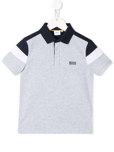 Boss Kids рубашка-поло в стиле колор-блок J25E82A32