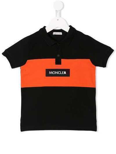 Moncler Kids рубашка-поло дизайна колор-блок 95483117058496W