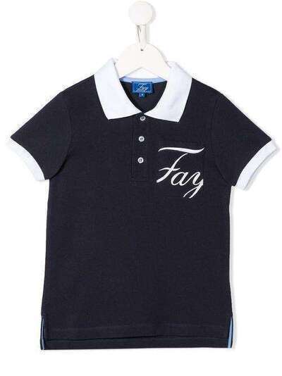 Fay Kids logo print polo shirt 5M8121MX010