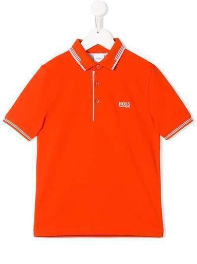 Boss Kids рубашка-поло с вышитым логотипом J25E9141C