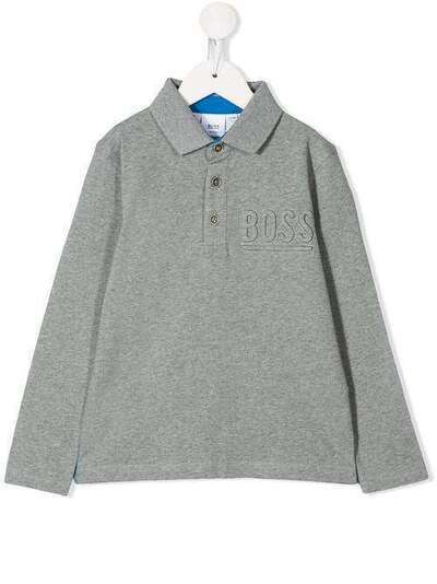 Boss Kids рубашка-поло с тисненым логотипом J25E36A33