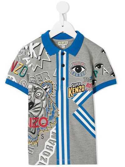 Kenzo Kids рубашка-поло с принтом KP1151825