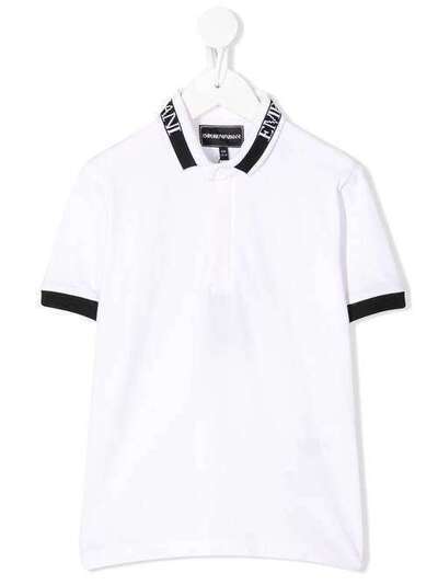 Emporio Armani Kids рубашка-поло с логотипом на воротнике 3H4FJ31J46Z0100