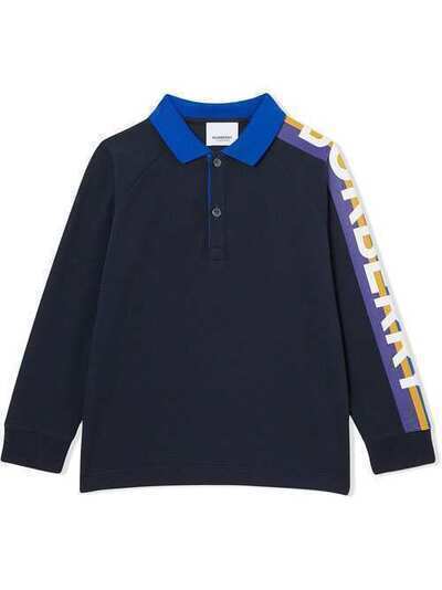 Burberry Kids рубашка-поло с длинными рукавами и логотипом 8020482