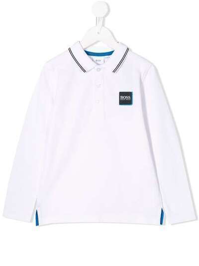 Boss Kids рубашка-поло с нашивкой-логотипом J25E3010B