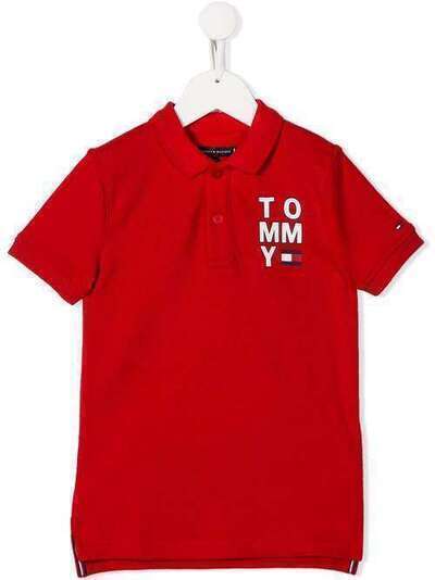 Tommy Hilfiger Junior рубашка-поло с логотипом на груди KB0KB05430