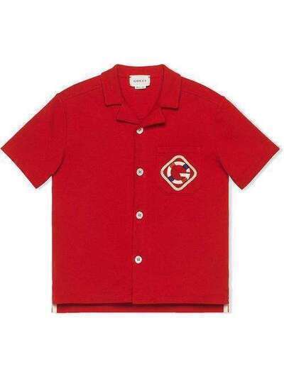 Gucci Kids рубашка-поло с нашивкой-логотипом 591428XJB3V