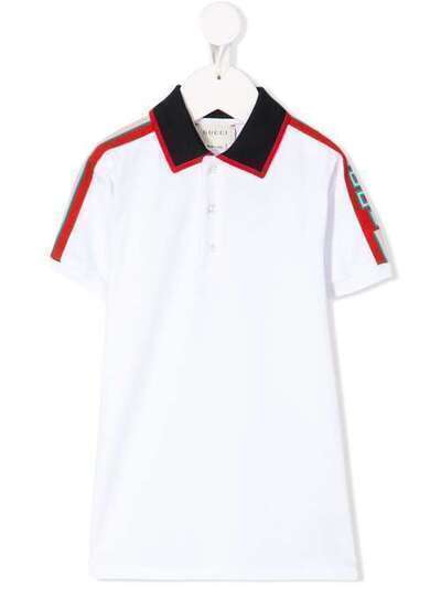 Gucci Kids рубашка-поло с контрастными вставками 512632X9T64