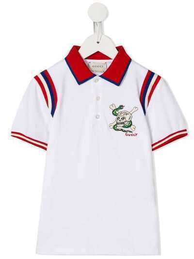Gucci Kids рубашка-поло с логотипом Guccy 564300XJA62