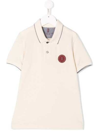 Brunello Cucinelli Kids logo patch polo shirt B0021T300BC9248