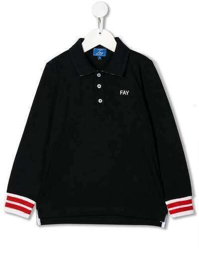 Fay Kids рубашка-поло с отделкой в полоску 1397750
