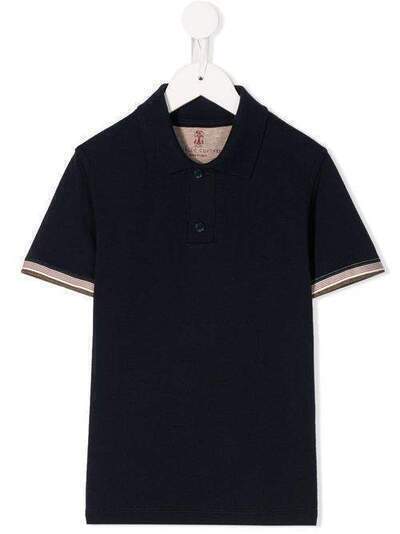 Brunello Cucinelli Kids рубашка-поло с контрастной отделкой B0021T310AC6134