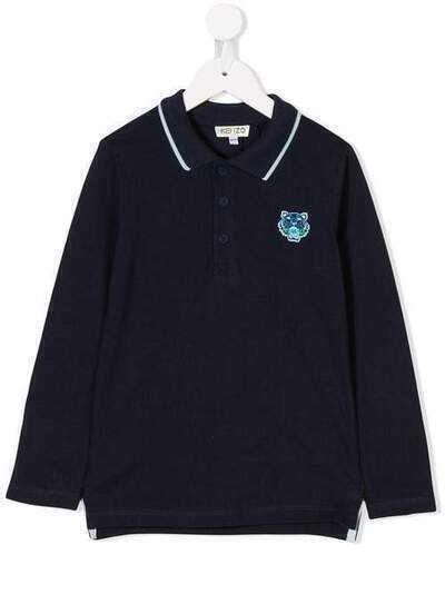 Kenzo Kids Tiger patch polo shirt KM11558