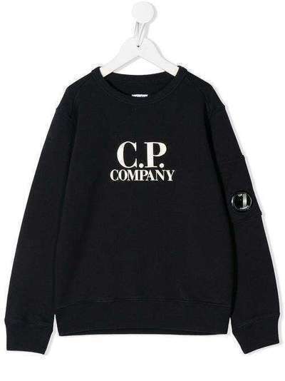 C.P. Company Kids толстовка с логотипом и линзой на рукавах 08CKSS012A003569W