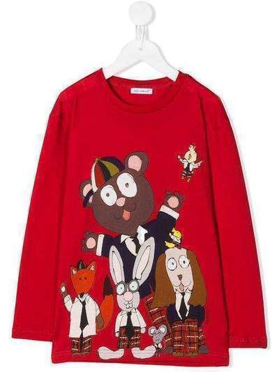 Dolce & Gabbana Kids топ с принтом Puppy Crew L4JT8QG7TVI