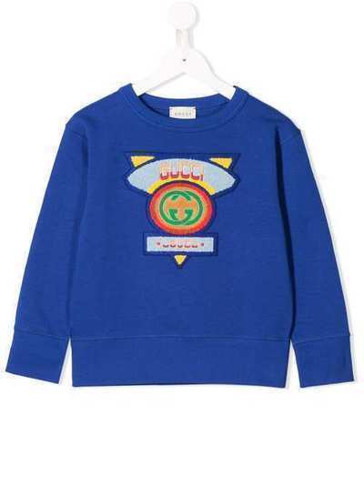 Gucci Kids толстовка с нашивкой-логотипом 540644XJAAS