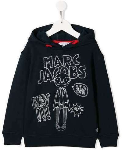 Little Marc Jacobs худи с вышитым логотипом W25403