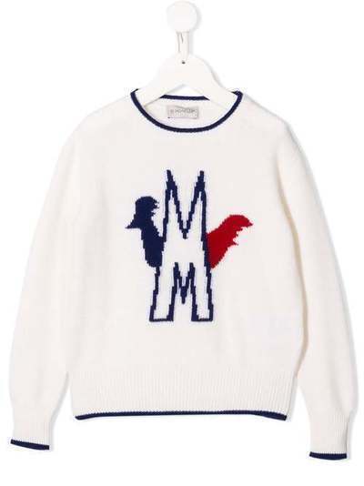 Moncler Kids трикотажный свитер с логотипом 9007300A9096