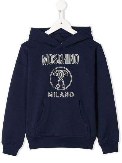 Moschino Kids толстовка с капюшоном и логотипом HMF03ELDA12