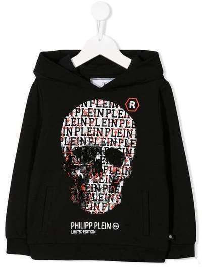 Philipp Plein Junior толстовка с капюшоном и декором P19CBJB0196PJO002N