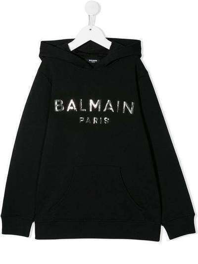 Balmain Kids худи с зеркальным логотипом 6N4570NX300