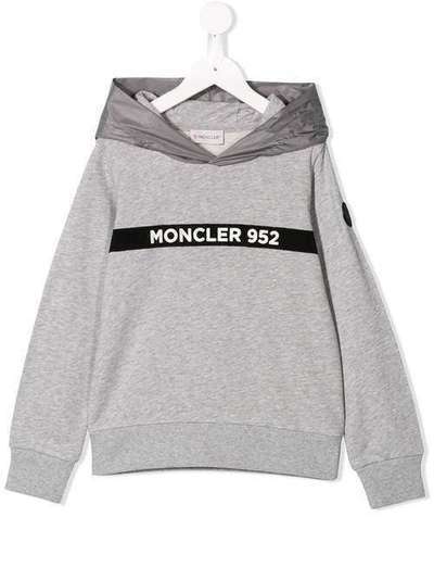 Moncler Kids худи с контрастными вставками и логотипом 8201905809AGK