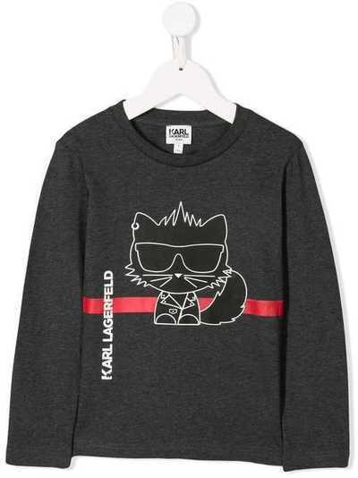 Karl Lagerfeld Kids толстовка с принтом Choupette Z25206