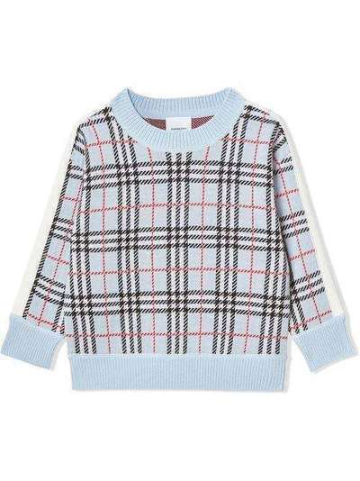 Burberry Kids жаккардовый джемпер в клетку 8022935