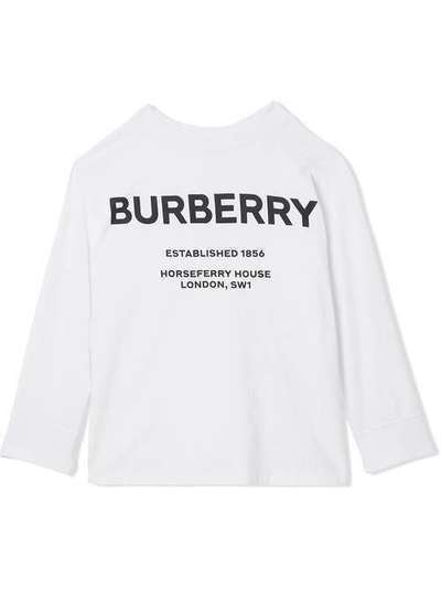 Burberry Kids топ с длинными рукавами и принтом Horseferry 8012761