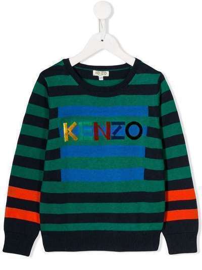 Kenzo Kids джемпер в полоску с логотипом KP1851804