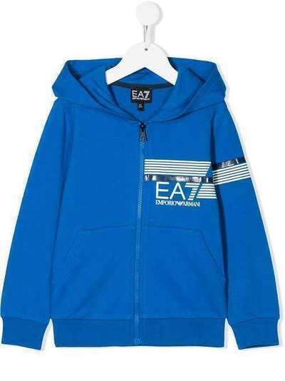 Emporio Armani Kids худи с логотипом и контрастными полосками 3HBM56BJ05Z